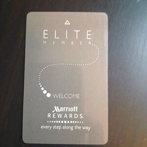 MARRIOTT Elite Member, Marriott Rewards Collectible Hotel Key Card Vacation